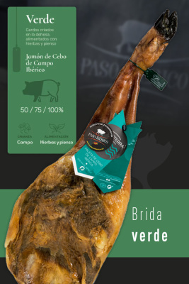 Paleta Ibérica de Cebo de Campo 50% Raza Ibérica Brida Verde del Valle de los Pedroches (Córdoba)