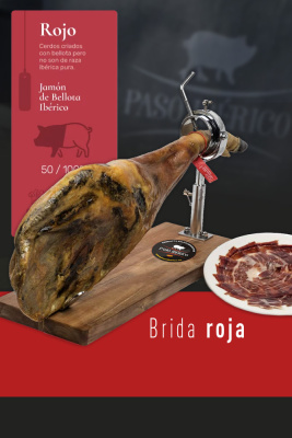 Jamón Ibérico de Bellota 75% Raza Ibérica Brida Roja de Guijuelo (Salamanca)