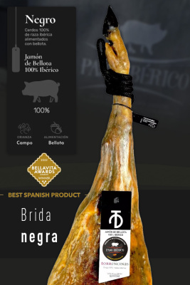 Pata Negra. Jamón Ibérico de Bellota 100% Raza Ibérica Brida Negra de Guijuelo (Salamanca)