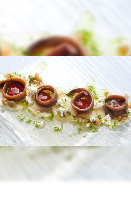 Filetes de Anchoa del Cantábrico en Aceite de Oliva 'Serie Oro' El Menú de 125 gr