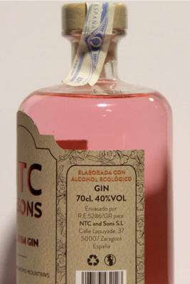 Ginebra Rosa NTC&SONS de 70 cl