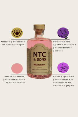 Ginebra Rosa NTC&SONS de 70 cl